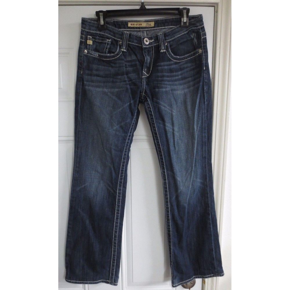 Big Star Remy Jeans Pants Blue Size 29 x 29 Cotton‎ Stretch Low Rise Boot Cut - Picture 3 of 10